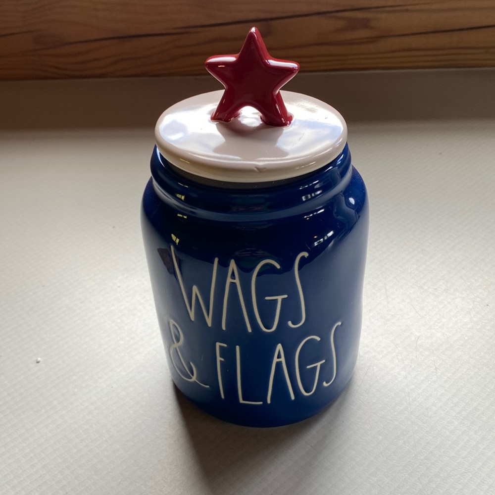 Rae Dunn Wags &Flags treat canister